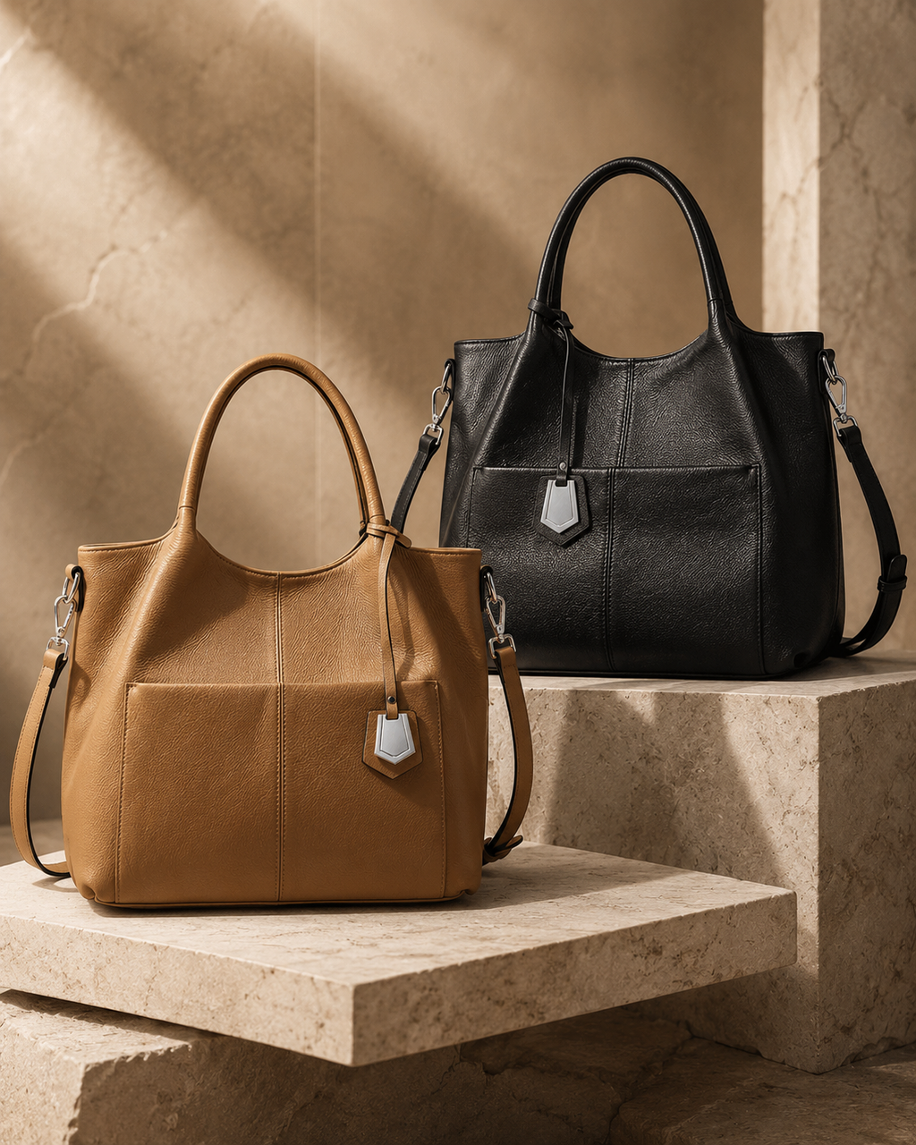 Genuine Cowhide Leather Hand Bag for Women, Soft Everyday Carry Bag