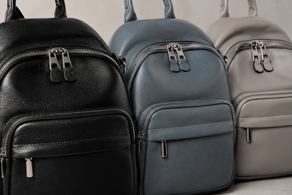 Genuine Cowhide Leather Backpack for Women, Soft Everyday Carry Bag