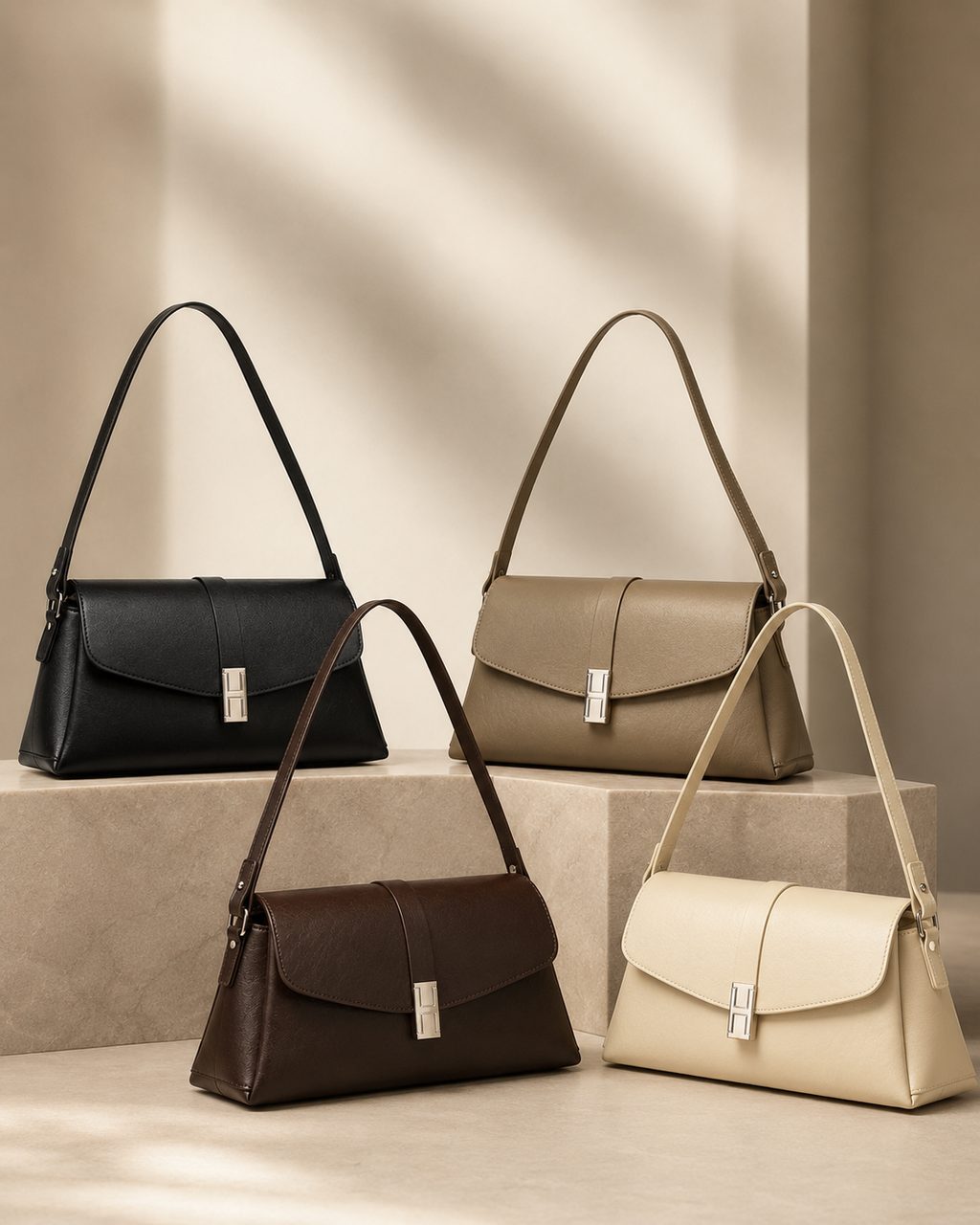 Genuine Cowhide Leather Shoulder Bag for Women, Everyday Carry Bag