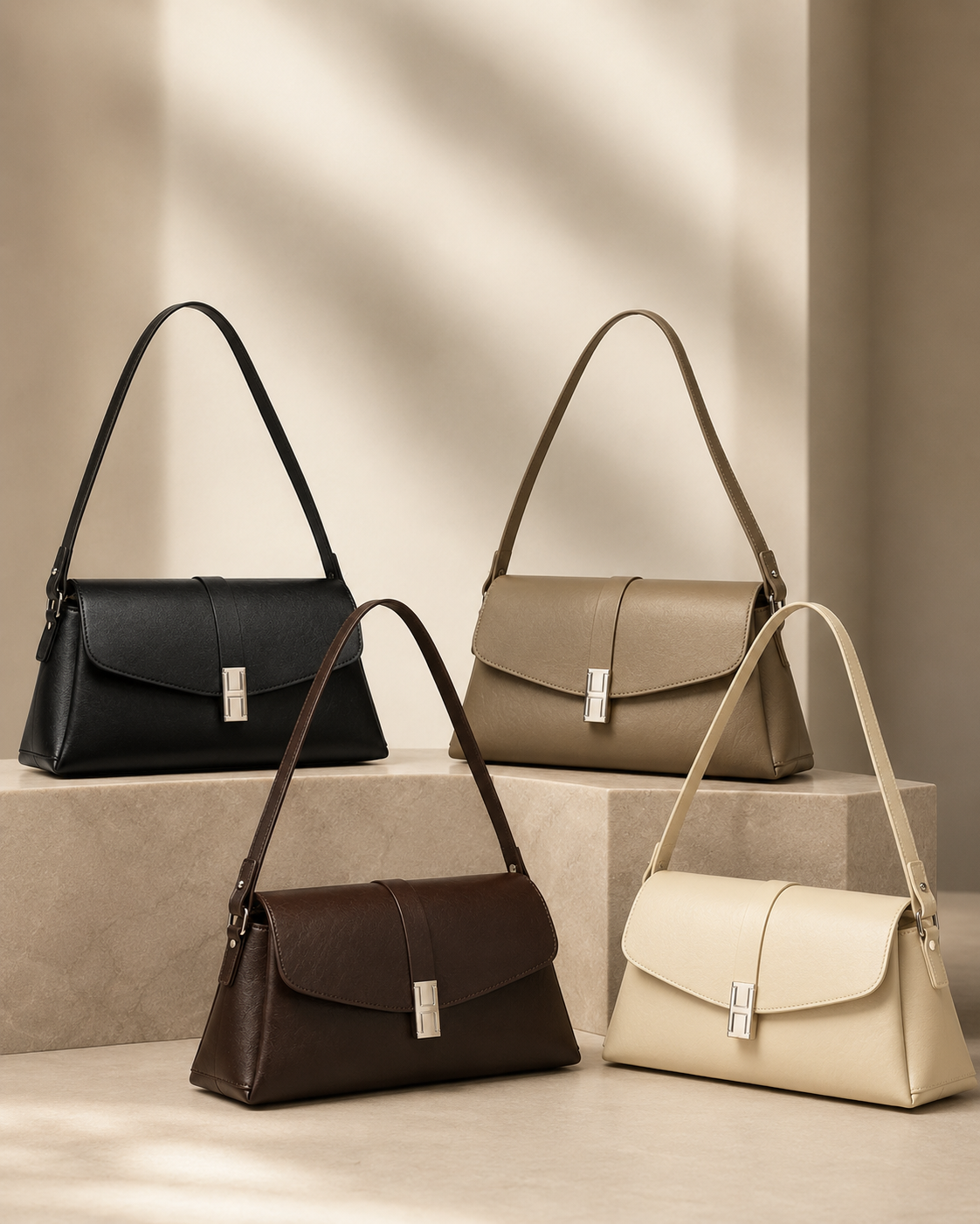 Genuine Cowhide Leather Shoulder Bag for Women, Everyday Carry Bag
