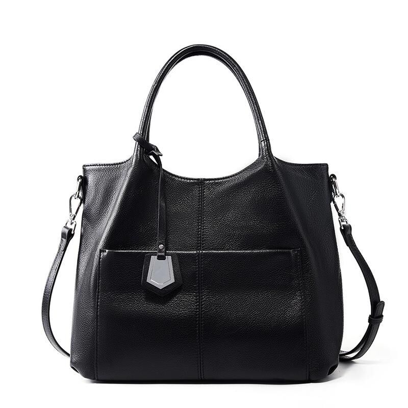 Genuine Cowhide Leather Hand Bag for Women, Soft Everyday Carry Bag