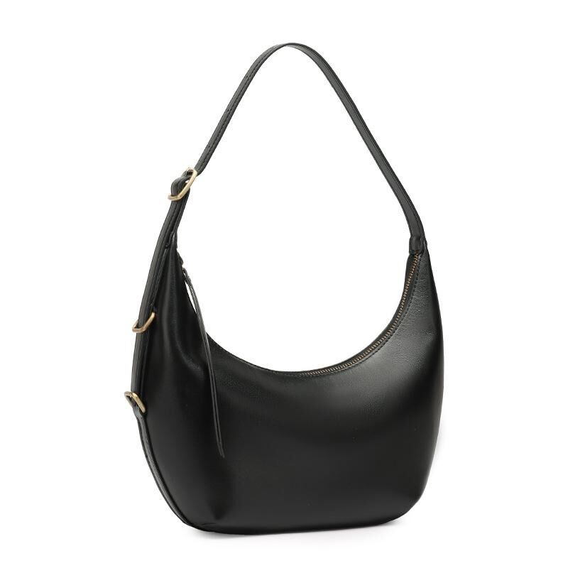 Genuine Cowhide Leather Shoulder Bag for Women, Soft Everyday Carry Bag