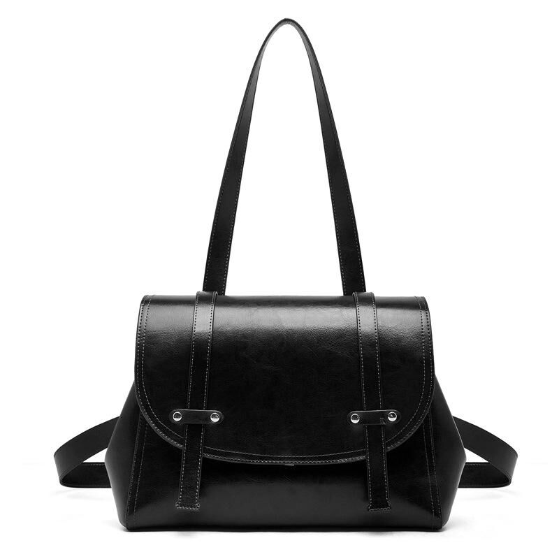 Genuine Cowhide Leather Backpack for Women, Soft Everyday Carry Bag