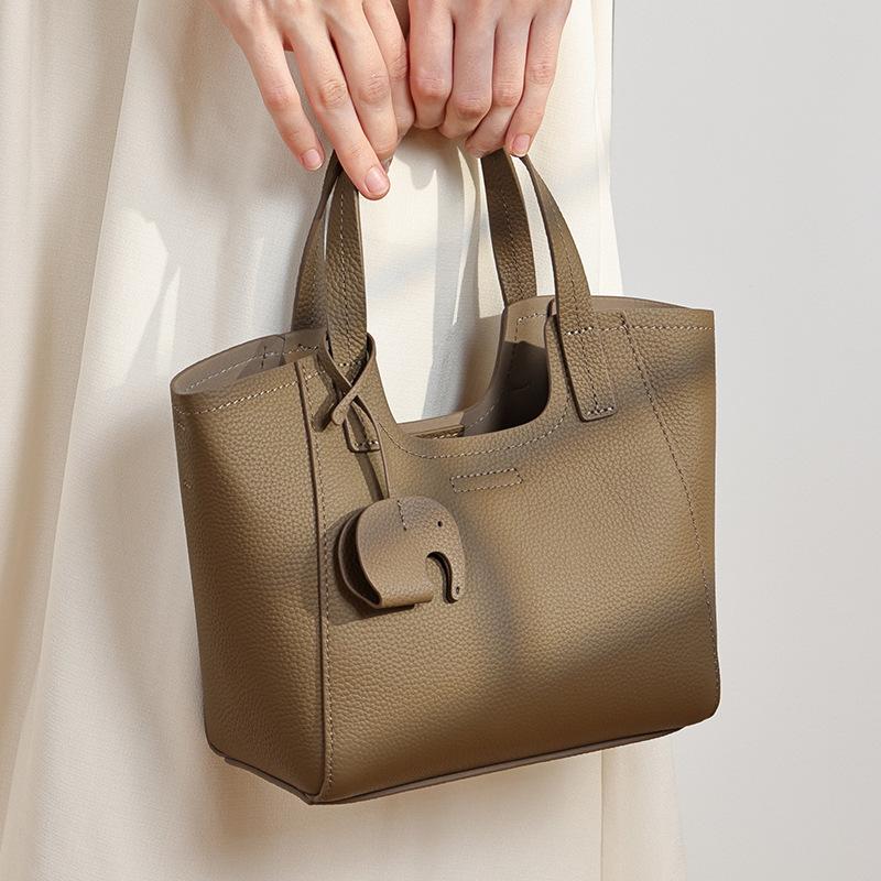 Genuine Cowhide Leather Hand Bag for Women, Spacious Everyday Carry Bag