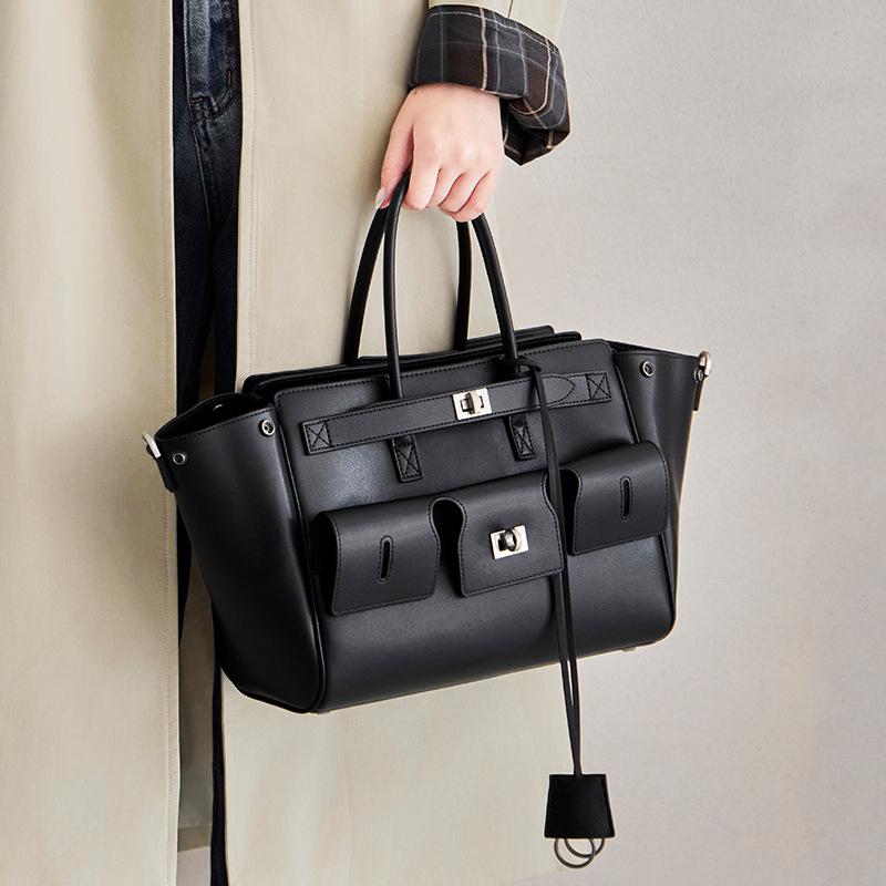 Genuine Cowhide Leather Hand Bag for Women, Spacious Everyday Carry Bag