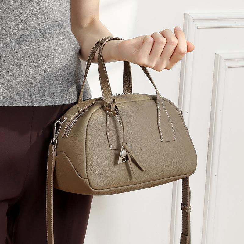 Genuine Cowhide Leather Hand Bag for Women, Everyday Carry Bag