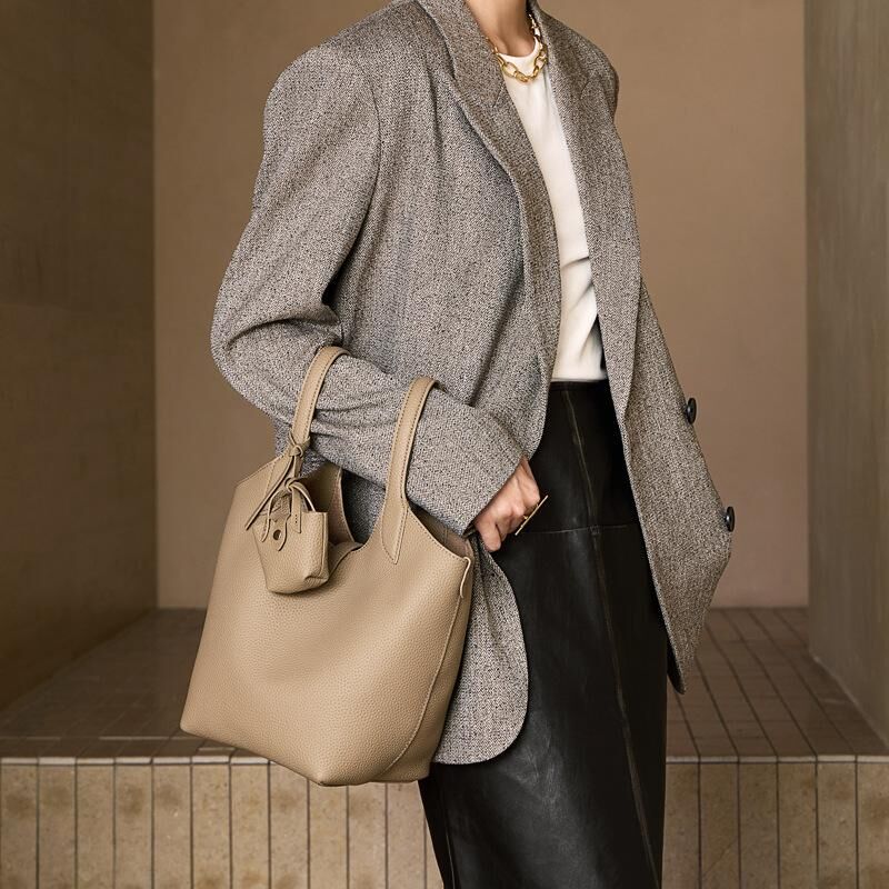 Genuine Cowhide Leather Hand Bag for Women, Soft Everyday Carry Bag