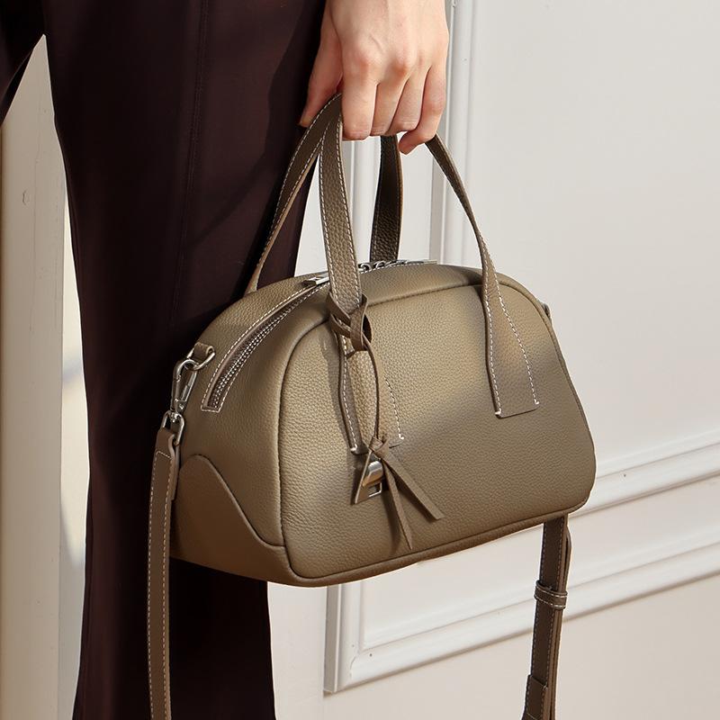 Genuine Cowhide Leather Hand Bag for Women, Everyday Carry Bag