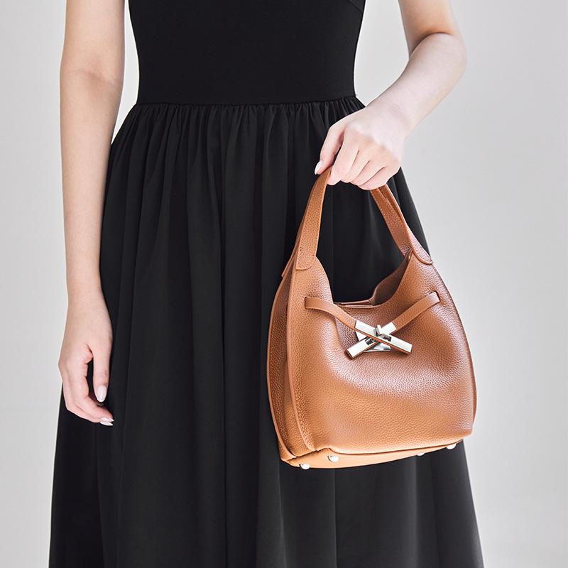 Genuine Cowhide Leather Hand Bag for Women, Soft Everyday Carry Bag