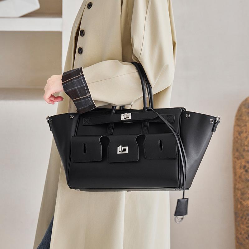 Genuine Cowhide Leather Hand Bag for Women, Spacious Everyday Carry Bag