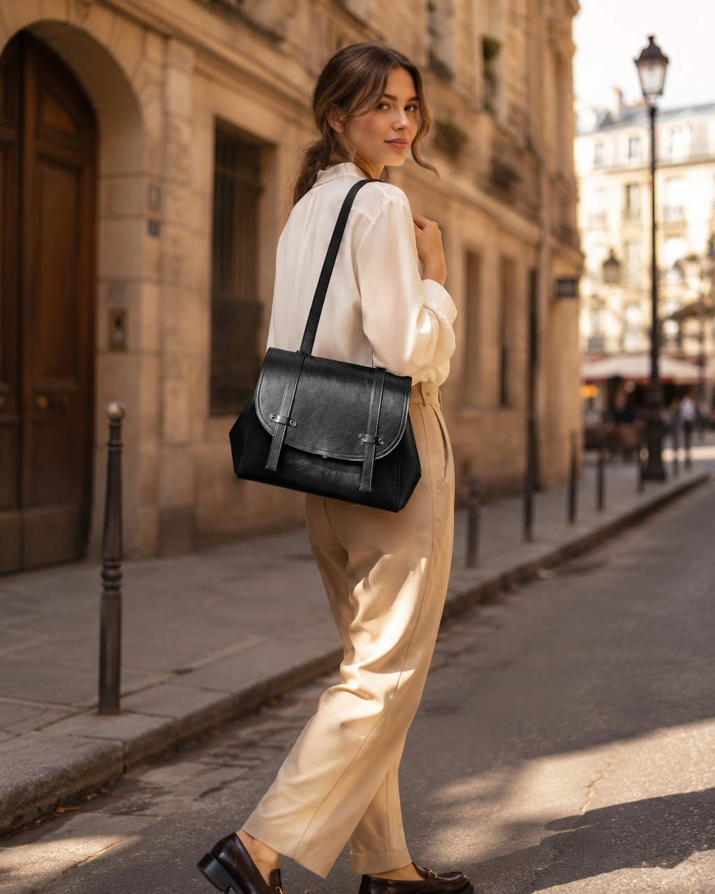 Genuine Cowhide Leather Backpack for Women, Soft Everyday Carry Bag
