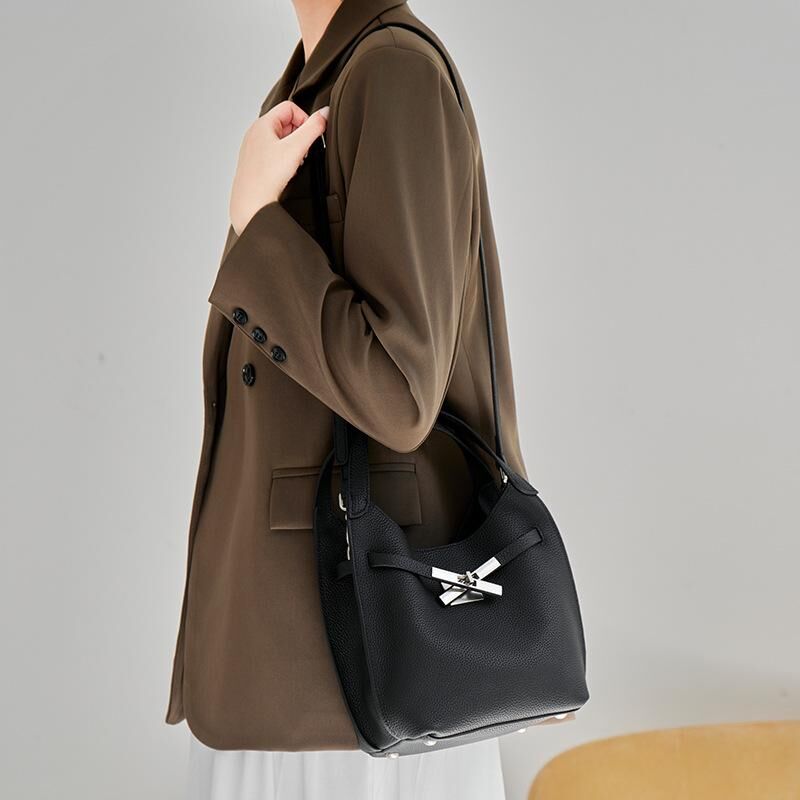 Genuine Cowhide Leather Hand Bag for Women, Soft Everyday Carry Bag