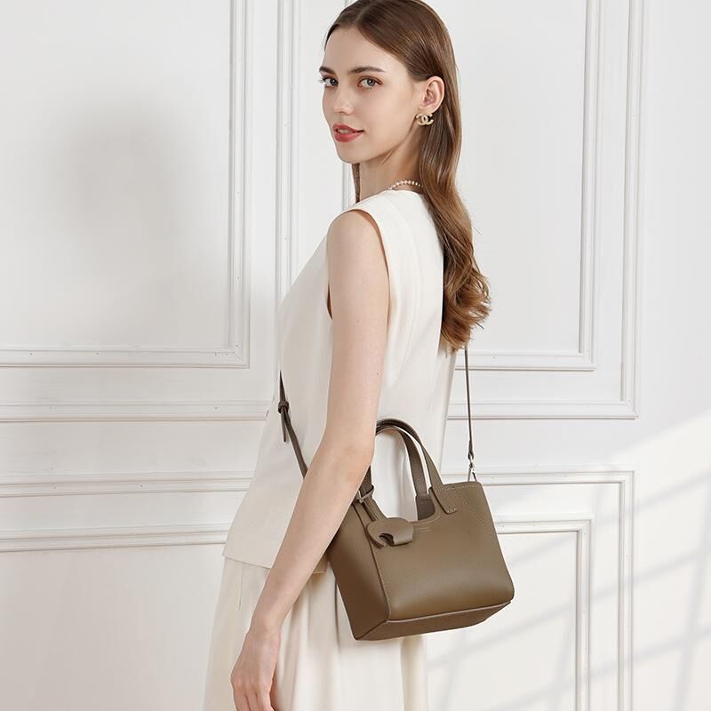 Genuine Cowhide Leather Hand Bag for Women, Spacious Everyday Carry Bag