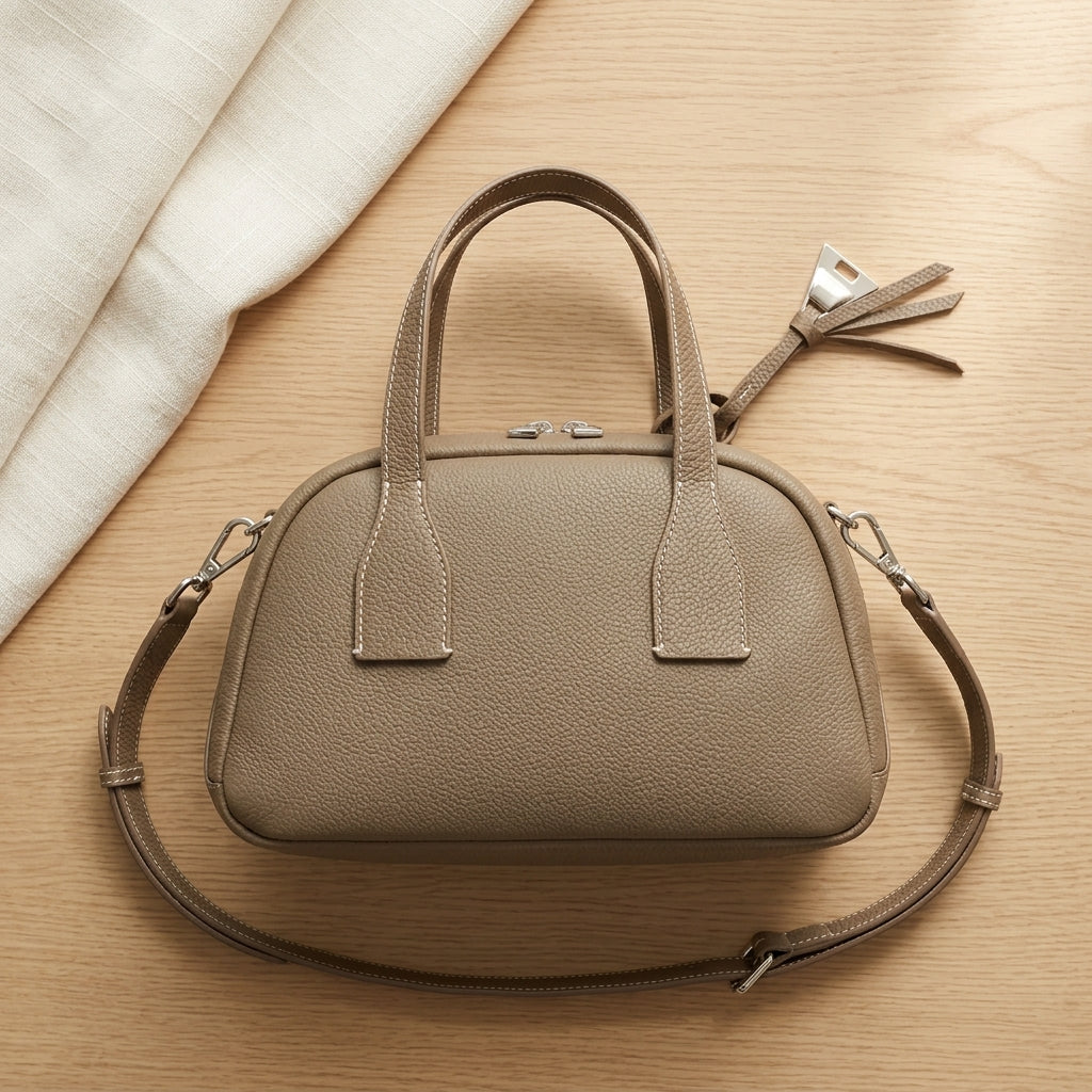Genuine Cowhide Leather Hand Bag for Women, Everyday Carry Bag