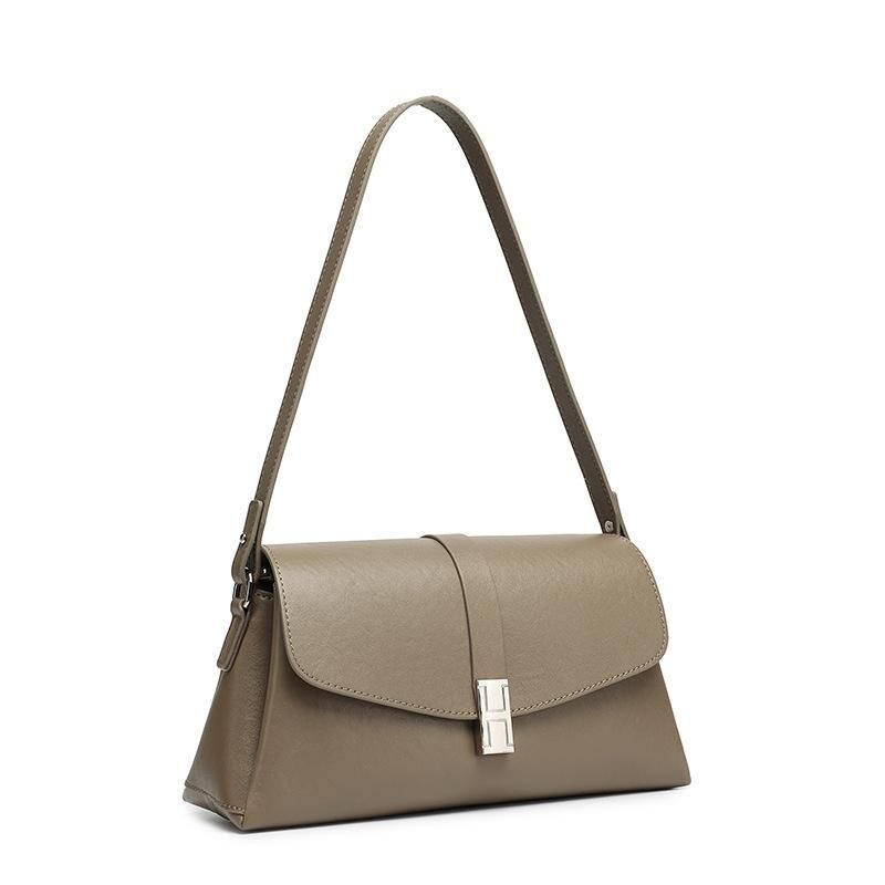 Genuine Cowhide Leather Shoulder Bag for Women, Everyday Carry Bag