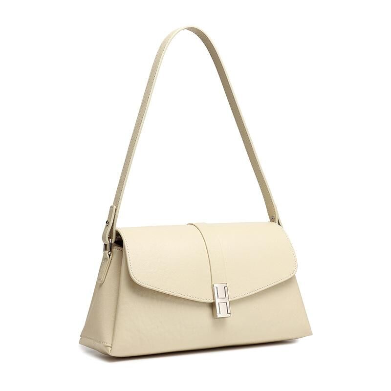 Genuine Cowhide Leather Shoulder Bag for Women, Everyday Carry Bag