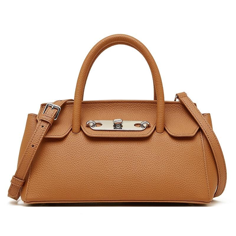 Genuine Cowhide Leather Hand Bag for Women, Soft Everyday Carry Bag