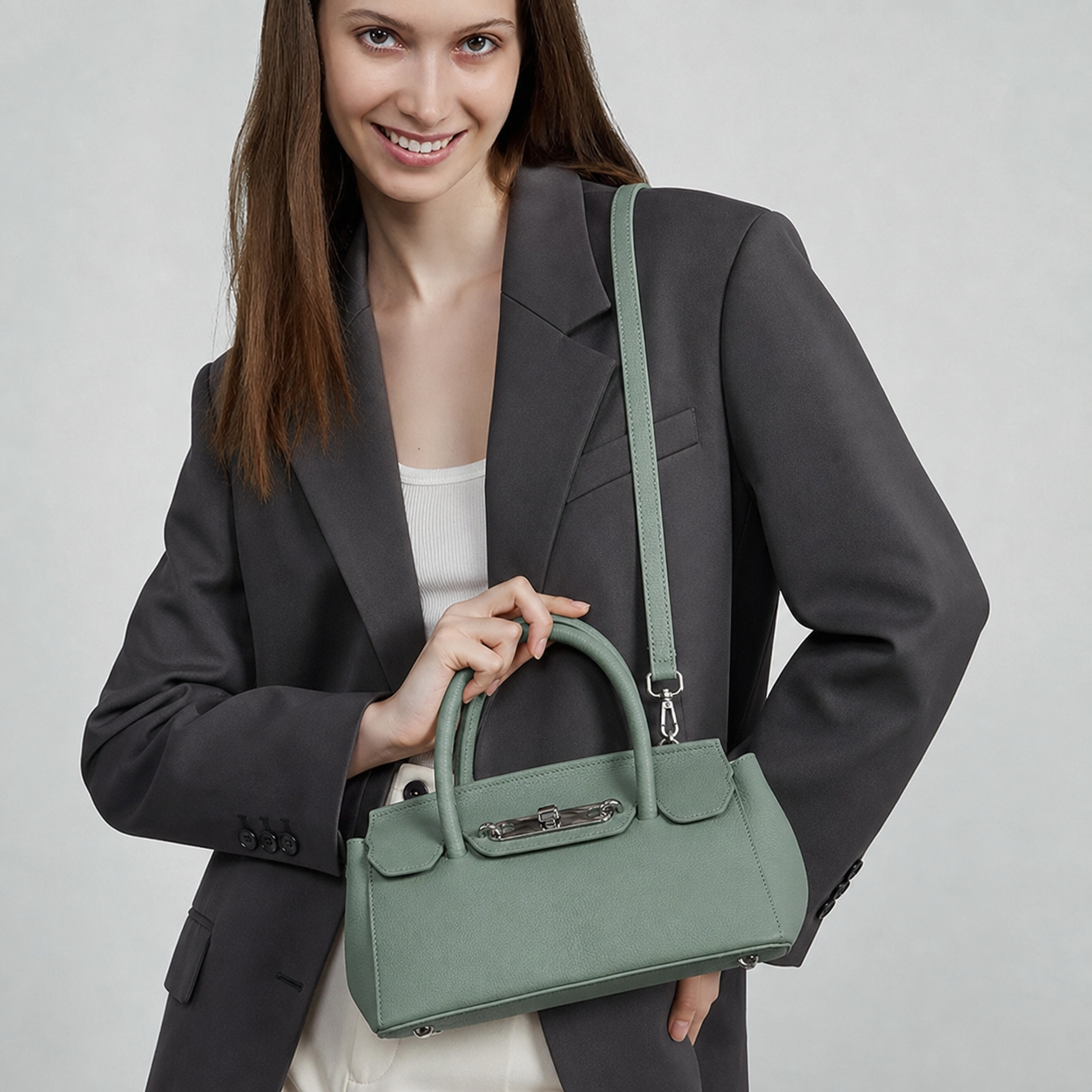 Genuine Cowhide Leather Hand Bag for Women, Soft Everyday Carry Bag
