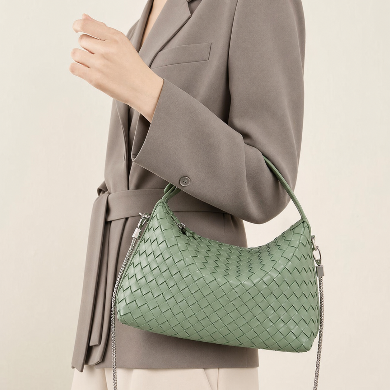 Genuine Sheepskin Leather Hand Bag for Women, Soft Everyday Carry Bag