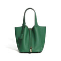 Small Leather Tote Bag, Genuine Textured Summer Work Handbag, Minimal Shoulder Purse
