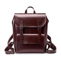 Genuine Leather Backpack, Minimal Vintage Cowhide Rucksack, Laptop Travel Bag