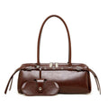 Genuine Leather Shoulder Bag for Women – Handmade Minimalist Baguette Purse - 3 colors Available