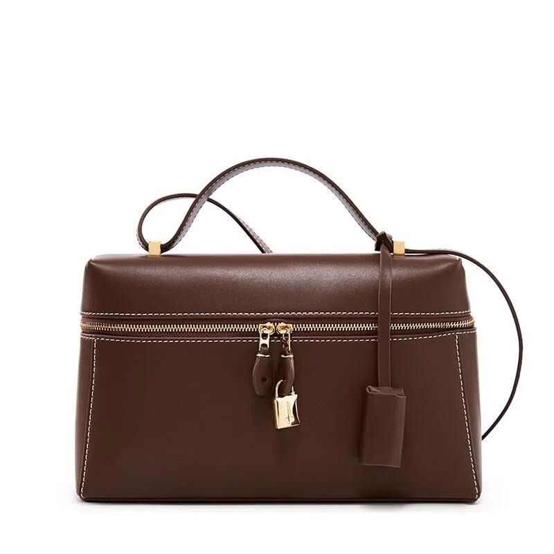 Genuine Leather Top Handle Bag, Structured Doctor Style Purse, Minimalist Shoulder Bag
