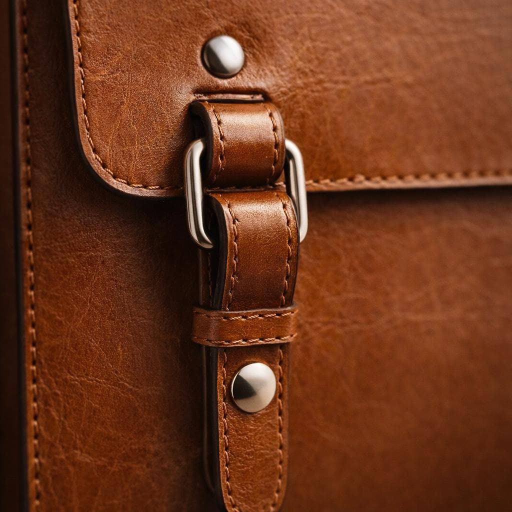 Genuine Leather Backpack, Minimal Vintage Business Travel Bag