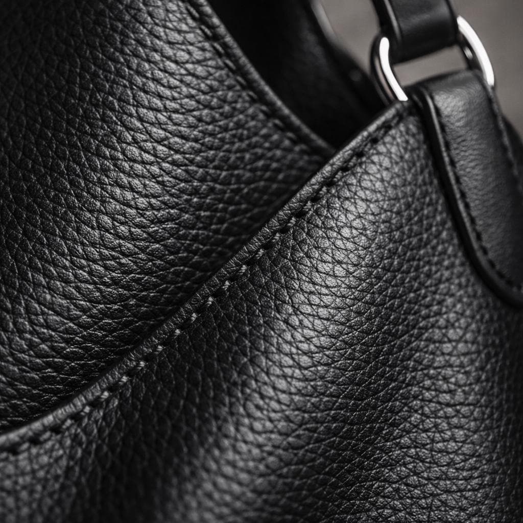 Genuine Leather Hobo Bag, Slouchy Shoulder Bag with Inner Pouch, Minimalist Work Tote