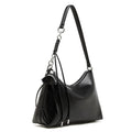 Hovo genuine Leather Shoulder Bag with Zipper, Soft,Elegant,Work, Casual Handbag