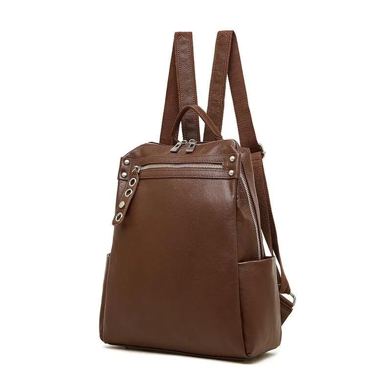 Genuine Leather Stylish Backpack, Anti-Theft Travel, work Backpack