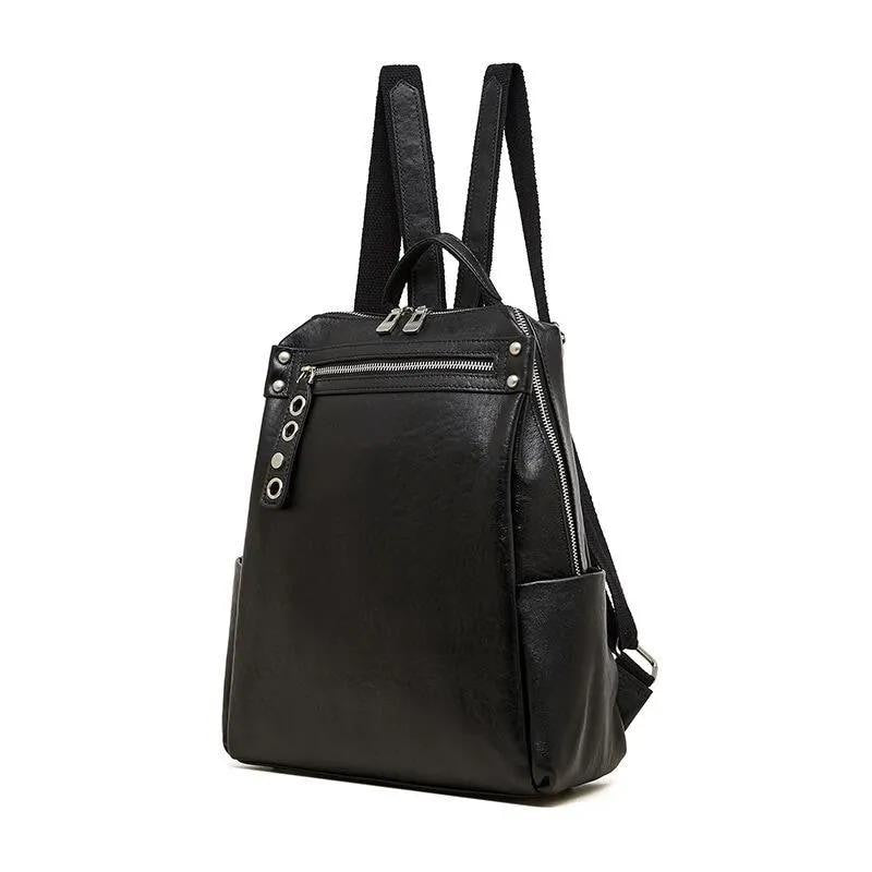 Genuine Leather Stylish Backpack, Anti-Theft Travel, work Backpack