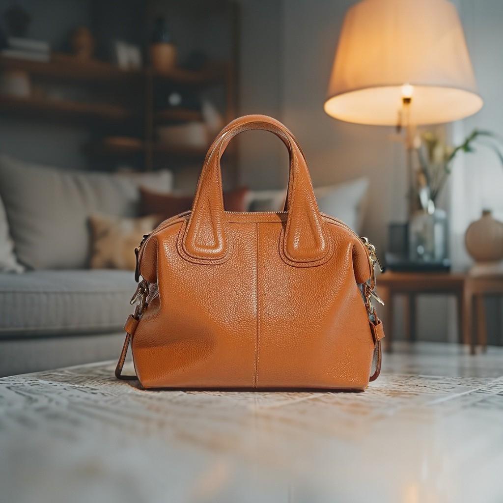 Genuine Leather Handbag,  Top Handle Leather Work Bag