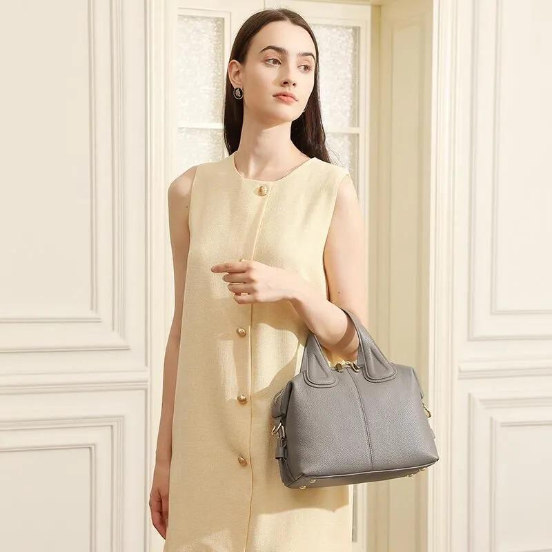 Genuine Leather Handbag,  Top Handle Leather Work Bag