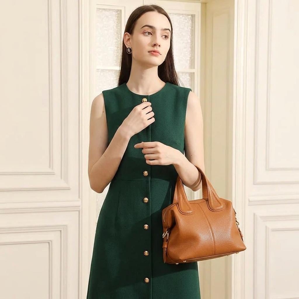 Genuine Leather Handbag,  Top Handle Leather Work Bag