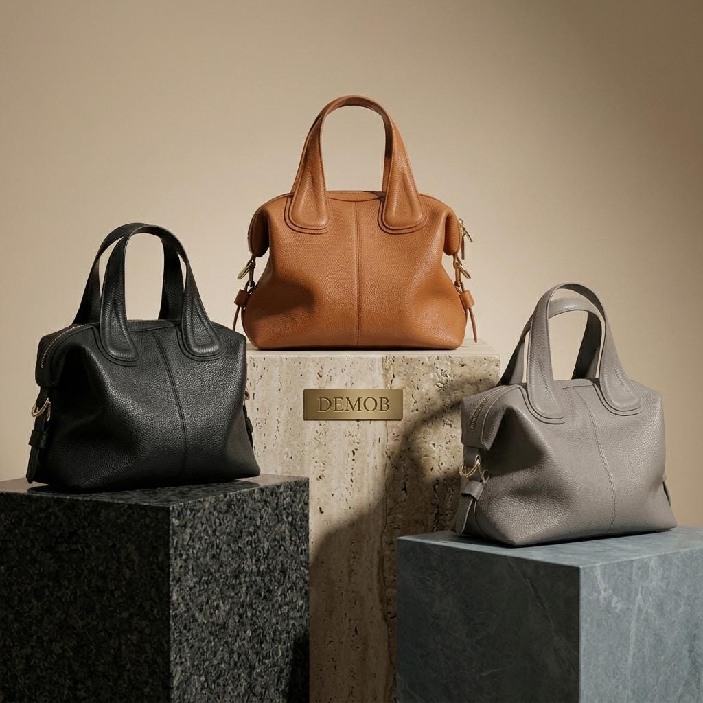 Genuine Leather Handbag,  Top Handle Leather Work Bag