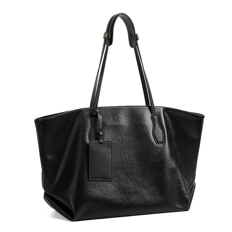 Large Genuine Leather Slouchy Tote Bag