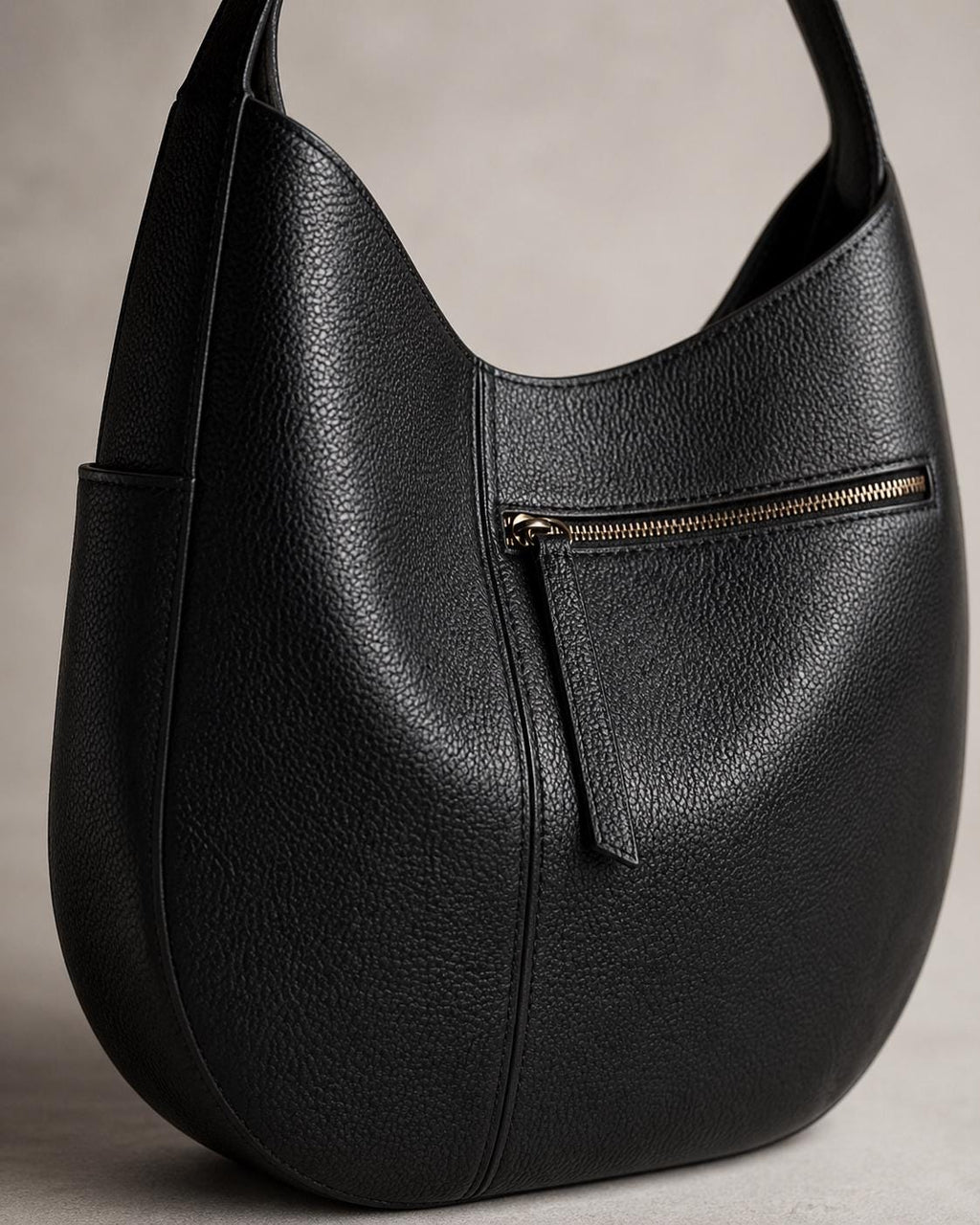 Soft Genuine Leather Hobo Shoulder Bag