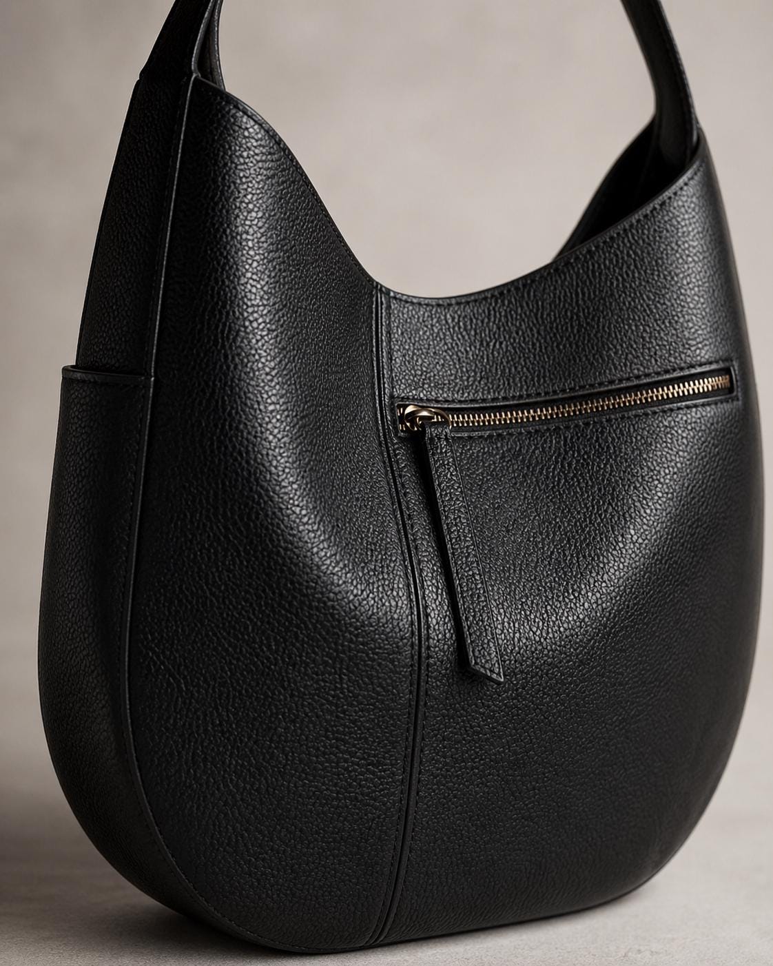 Soft Genuine Leather Hobo Shoulder Bag