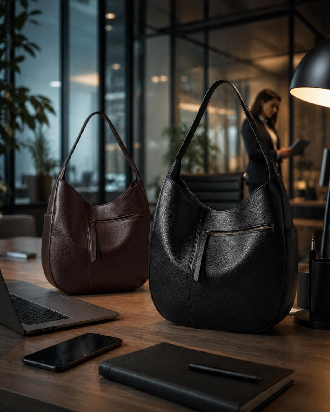 Soft Genuine Leather Hobo Shoulder Bag