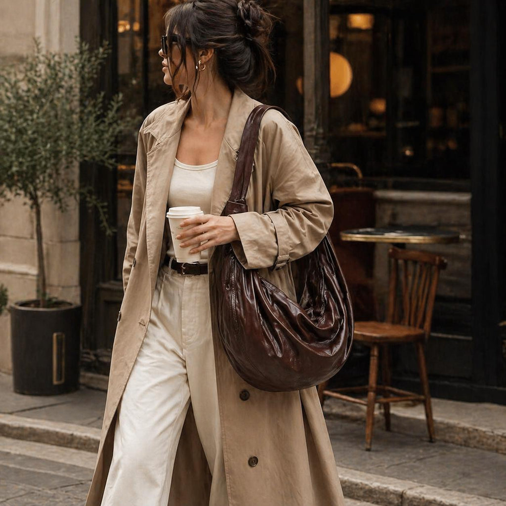 Soft Slouchy Genuine Leather Hobo Shoulder Bag