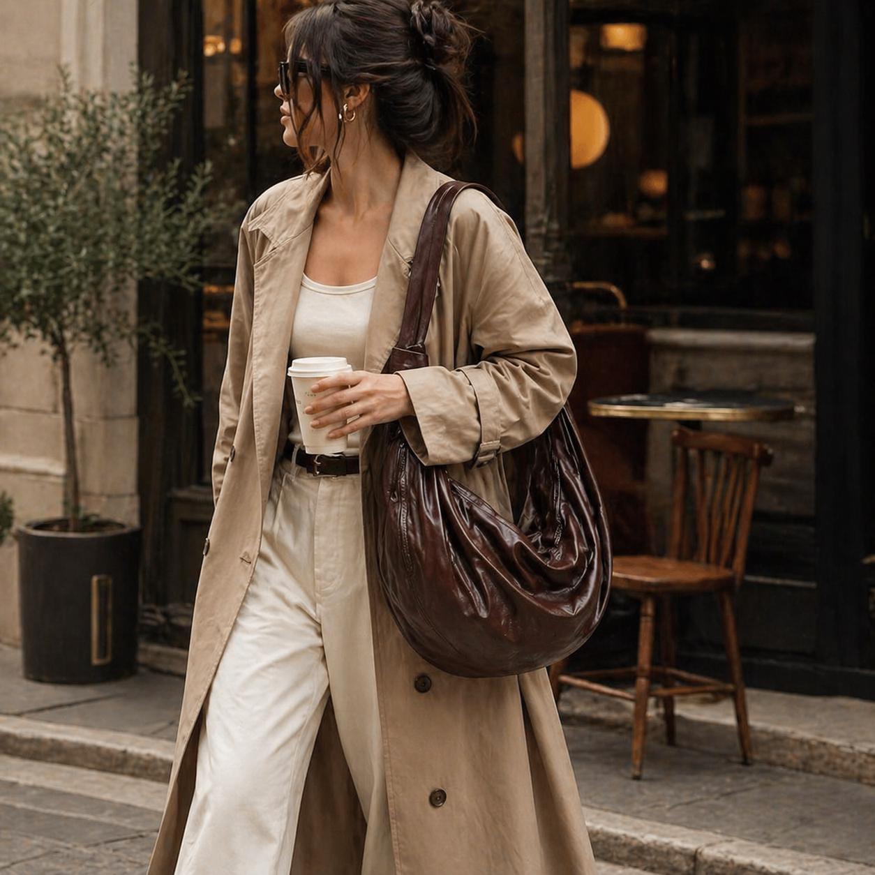 Soft Slouchy Genuine Leather Hobo Shoulder Bag