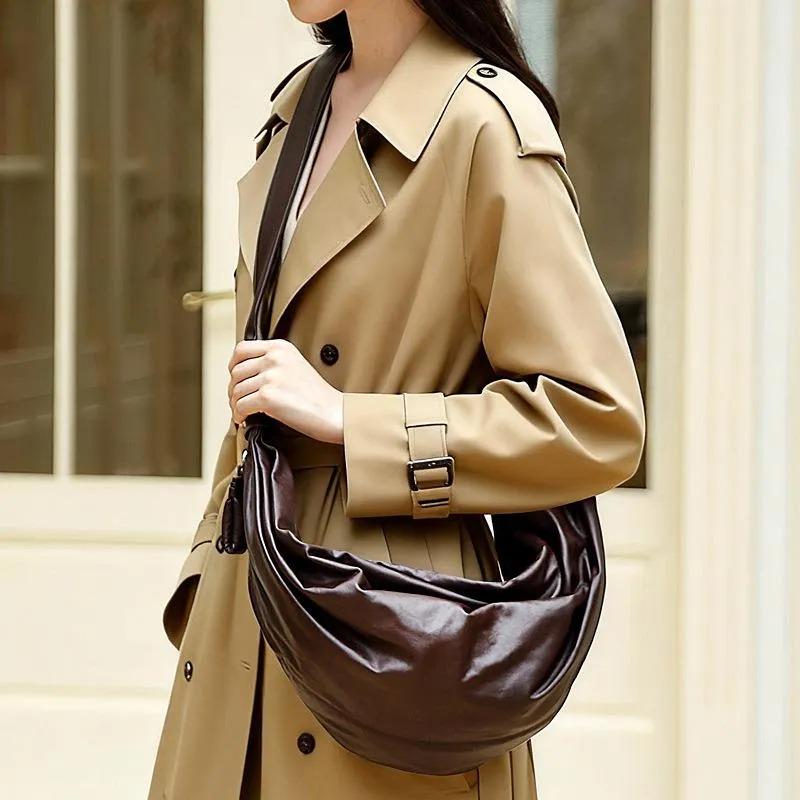 Soft Slouchy Genuine Leather Hobo Shoulder Bag